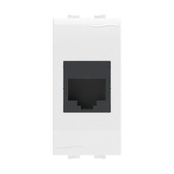 розетка компьютерная 1-м сп 1мод. brava rj45 кат.5e бел. dkc 76654b от магазина Штепсель и батарейка.