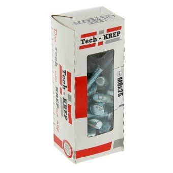 болт din933 с шестигранной головкой м8х25 оцинк. (уп.40шт) tech-krep 105208 от магазина Штепсель и батарейка.