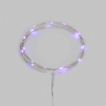 гирлянда светодиодная роса 2м 20 led фиолет. ip20 2хаа (в комплект не входят) neon-night 302-057 от магазина Штепсель и батарейка. - фото_3