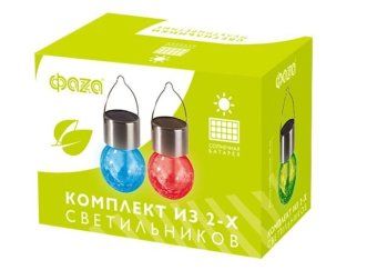 светильник светодиодный slr-l02 (комплект из 2х rgb светильников) подвесной на солнечн. батарее ip44 (уп.2шт) фаzа 5048096 от магазина Штепсель и батарейка. - фото_3