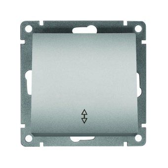 переключатель проходной 1-кл. сп афина 10а ip20 механизм серебр. universal a0025-s от магазина Штепсель и батарейка.