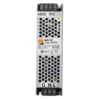 блок питания для светодиод. ленты bsps 150вт 12.5а 12в ip20 метал. jazzway 5024397 от магазина Штепсель и батарейка.