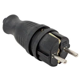 вилка прямая 16а 2p+pe 230в ip44 каучук proxima ekf rps-011-16-230-44-r от магазина Штепсель и батарейка.