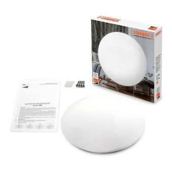светильник светодиодный декоративный ppb starway-2 32вт 4000к ip20 d320х60 настенно-потолочный бытовой jazzway 5025493 от магазина Штепсель и батарейка. - фото_8