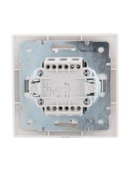 выключатель 2-кл. сп mira 10а ip20 с подсветкой с сер. вставкой бел. lezard 701-0215-112 от магазина Штепсель и батарейка. - фото_4