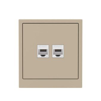 розетка компьютерная 2-м kant rj45 кат.5e без шторки ванильн. марципан dkc 7015664 от магазина Штепсель и батарейка. - фото_6