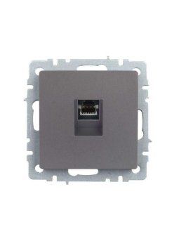 розетка компьютерная сп rj45 кат.5e brite рк10-брс механизм сталь iek br-k10-1-k46 от магазина Штепсель и батарейка. - фото_2