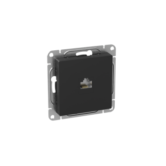 розетка компьютерная сп эпика rj45 кат.5 механизм черн. ekf up1-sob-rj45-5 от магазина Штепсель и батарейка.