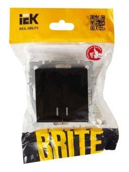 выключатель 2-кл. сп brite вс10-2-1-брч 10а с индик. механизм черн. iek br-v20-1-10-k02 от магазина Штепсель и батарейка. - фото_6