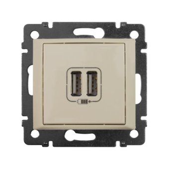 розетка usb 2-м сп valena сл. кость leg 774170 от магазина Штепсель и батарейка.