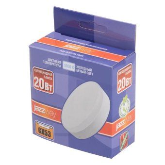 лампа светодиодная pled-gx53 20вт 5000к холод. бел. gx53 jazzway 5065345 от магазина Штепсель и батарейка.
