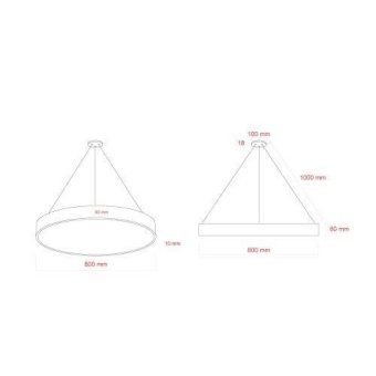 светильник светодиодный geometria ring spo-132-w-40k-088 88вт 4000к 6000лм ip40 800х80 бел. подвесной драйвер внутри эра б0058902 от магазина Штепсель и батарейка. - фото_3
