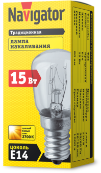 лампа накаливания 61 203 ni-t26-15-230-e14-cl navigator 61203 от магазина Штепсель и батарейка. - фото_2