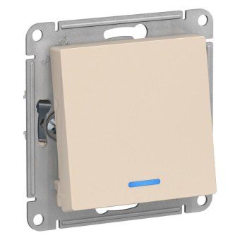 переключатель проходной 1-кл. сп atlasdesign 10а ip20 (сх. 6а) 10ax с подсветкой механизм беж. se atn000263 от магазина Штепсель и батарейка.
