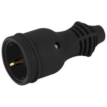 розетка rx11-b-ip44 16а ip44 прямая с заземл. каучук черн. эра б0069325 от магазина Штепсель и батарейка.