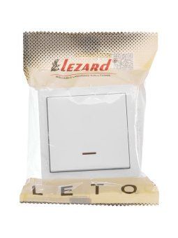 выключатель 1-кл. оп leto с индикацией бел. lezard 752-0200-111 от магазина Штепсель и батарейка.