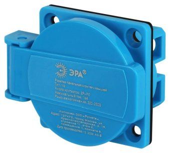 розетка панельная сп r(pan)-16-2p-pe-ip54 112 2р+pе 16а 220в ip54 защ. крышка эра б0057937 от магазина Штепсель и батарейка.