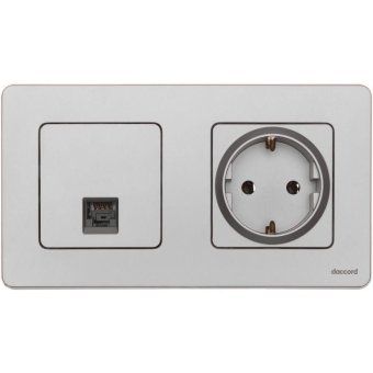 розетка компьютерная inspiria rj45 кат.5e utp алюм. leg 673827 от магазина Штепсель и батарейка. - фото_7