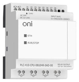 модуль цпу плк 410 4 di 4 ui (0-10 в/di) 4 ro 12в-24в dc или 24в ac с ethernet портом без экрана oni plc-410-cpu-08u04r-0ad-00 от магазина Штепсель и батарейка. - фото_4