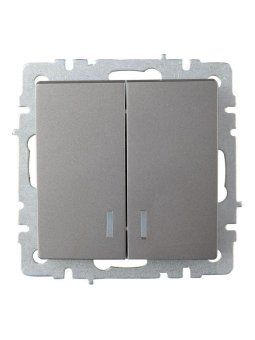 выключатель 2-кл. сп brite вс10-2-1-брс 10а с индик. механизм сталь iek br-v20-1-10-k46 от магазина Штепсель и батарейка. - фото_3