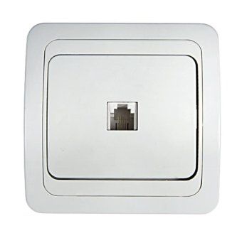 розетка телефонная 1-м сп classico 2034 16а ip20 бел. asd / in home 4690612000404 от магазина Штепсель и батарейка.