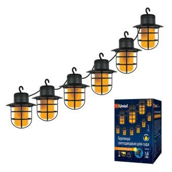 гирлянда садовая usl-s-121/pt2500 lanterns солнечная батарея "фонарики" 72 светодиода эффект пламени ip44 uniel ul-00006558 от магазина Штепсель и батарейка.