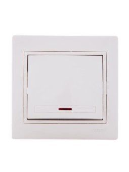выключатель 1-кл. сп mira 10а ip20 с подсветкой со вставкой крем. lezard 701-0303-111 от магазина Штепсель и батарейка.