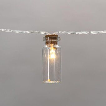 гирлянда светодиодная "баночки" 1.5м 10led тепл. бел. 0.1вт ip20 провод пвх прозр. элементы питания 2хaa (не в компл.) neon-night 303-096 от магазина Штепсель и батарейка. - фото_3