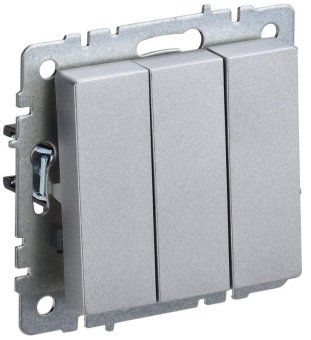 выключатель 3-кл. сп brite вс10-3-0-бра 10а механизм алюм. iek br-v30-0-10-k47 от магазина Штепсель и батарейка. - фото_3