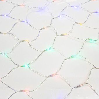 гирлянда светодиодная "сеть" 1х1.5м 96led мультиколор 12вт 220-240в ip20 с контроллером 8 режимов провод пвх прозр. neon-night 215-119-6 от магазина Штепсель и батарейка. - фото_8