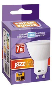 лампа светодиодная pled-sp 7вт par16 5000к холод. бел. gu10 520лм 230в jazzway 1033574 от магазина Штепсель и батарейка. - фото_2