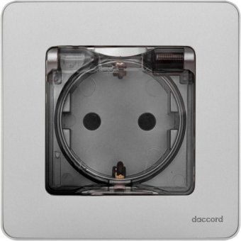 розетка 1-м сп inspiria 16а ip44 250в 2p+e защ. шторки с крышкой немецк. стандарт механизм алюм. leg 673742 от магазина Штепсель и батарейка.