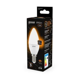 лампа светодиодная black 9.5вт свеча 3000к тепл. бел. e14 890лм gauss 103101110 от магазина Штепсель и батарейка. - фото_4