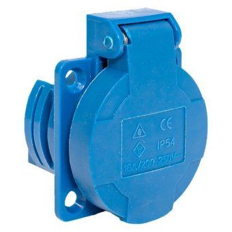 розетка панельная 112 скрытая 2p+pе 16а 220в ip44 с защ. крышкой ekf ps-112-16-220 от магазина Штепсель и батарейка. - фото_4