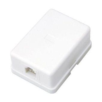 розетка телефонная 1-м оп rj14 (6p4c) кат.3 бел. rexant 03-0001 от магазина Штепсель и батарейка.