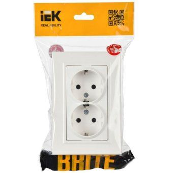 розетка 2-м сп brite рсш12-3-брб 16а в сборе с заземл. защ. шторки бел. iek br-r24-16-k01-f от магазина Штепсель и батарейка. - фото_7