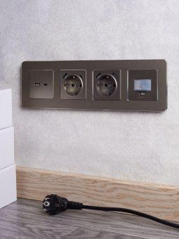розетка brite рюш11-1-брш 16а с usb a+c 18вт с заземл. защ. шторки механизм шампань iek br-r14-16-u22-018-k37 от магазина Штепсель и батарейка. - фото_9