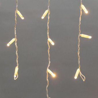 гирлянда светодиодная "айсикл" (бахрома) 4.8х0.6м 152led тепл. бел. 15вт 230в ip65 постоян. свечение провод пвх бел. (нужен шнур питания 303-500-1) neon-night 255-138-6 от магазина Штепсель и батарейка. - фото_3
