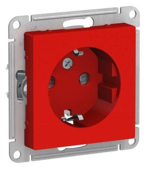 розетка 1-м сп atlasdesign 16а ip20 с заземл. защ. шторки механизм красн. se atn002045 от магазина Штепсель и батарейка.
