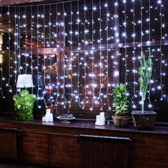 занавес led со статическим свечением uld-c3020-240/stk white ip44 3х2м соед. 240 диодов бел. свет провод прозр. uniel ul-00007213 от магазина Штепсель и батарейка. - фото_6