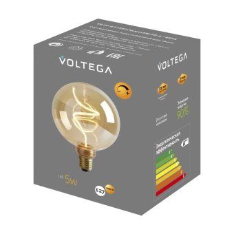 лампа светодиодная филаментная loft 271 g125 5вт 1800к e27 dim voltega 8558 от магазина Штепсель и батарейка. - фото_7