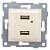 розетка usb 2-м сп ugra механизм беж. gusi с11usb2-003 от магазина Штепсель и батарейка.