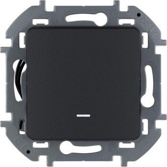 выключатель 1-кл. inspiria 10а ip20 250в 10ax с подсветкой/индикацией механизм антрацит leg 673613 от магазина Штепсель и батарейка.