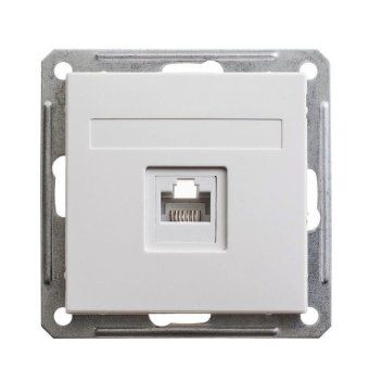 розетка компьютерная 1-м сп w59 rj45 кат.5e механизм бел. se rsi-152k5e-1-86 от магазина Штепсель и батарейка.