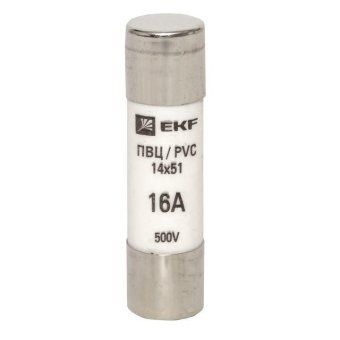 вставка плавкая цилиндрическая пвц 14х51 16а ekf pvc-14x51-16 от магазина Штепсель и батарейка. - фото_2