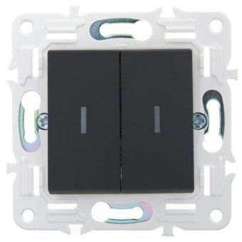 выключатель 2-кл. skandy 10а sk-v04g графит iek sk-v20-0-10-k53 от магазина Штепсель и батарейка. - фото_2