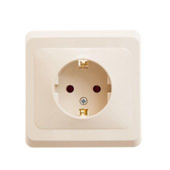 розетка 1-м сп этюд 16а ip20 250в с заземл. без защ. шторок крем. se pc16-003k от магазина Штепсель и батарейка. - фото_3