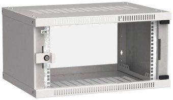 шкаф linea we 6u 600х450мм стекл. дверь сер. itk lwe3-06u64-gf от магазина Штепсель и батарейка.