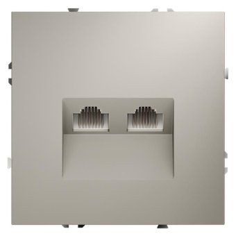 розетка компьютерная 2-м сп s70 rj45 + rj45 кат.6 механизм кашемир voltum vls060203 от магазина Штепсель и батарейка.