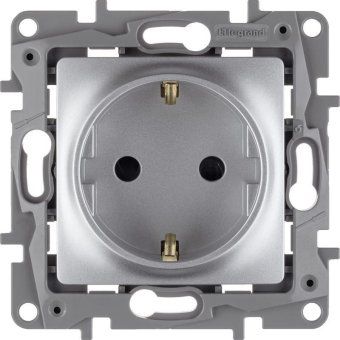 розетка 1-м сп etika 16а ip31 250в 2p+e с заземл. защ. шторки немецк. стандарт винтов. клеммы механизм алюм. leg 672422 от магазина Штепсель и батарейка. - фото_8